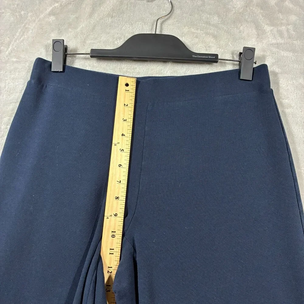 J Jill Pure Jill Affinity French Terry Wide Leg Lounge Pants S Navy Back Pockets
